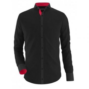 Envogue Apparel Black Casual Shirt With Red Inside